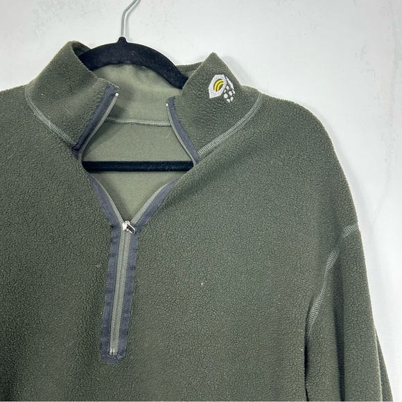 MOUNTAIN HARDWARE green reversible 1/4 zip sweater CC8 - Picture 6 of 6